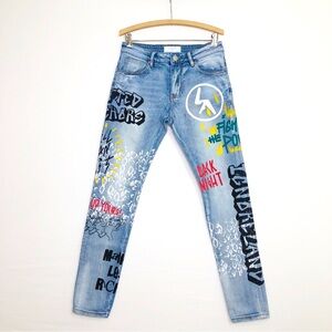 Lifted Anchor graphic, print, straight leg jeans